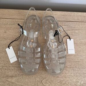 Gucci clear fisherman jellies